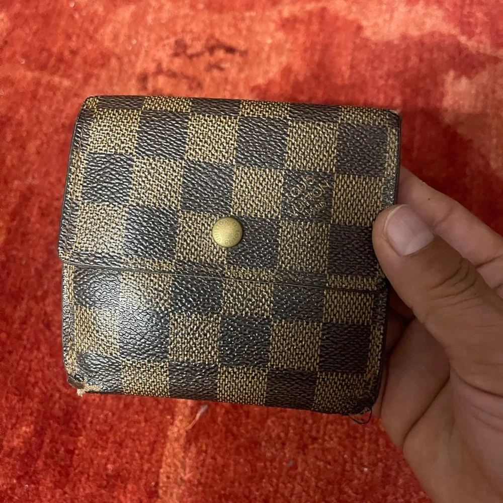 Louis Vuitton Wallet Leather Brown Authentic